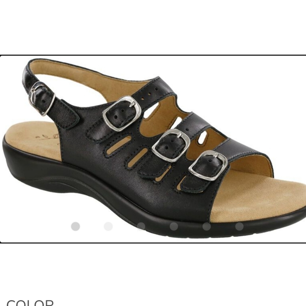 SAS Mystic Slingback Black Sandal
